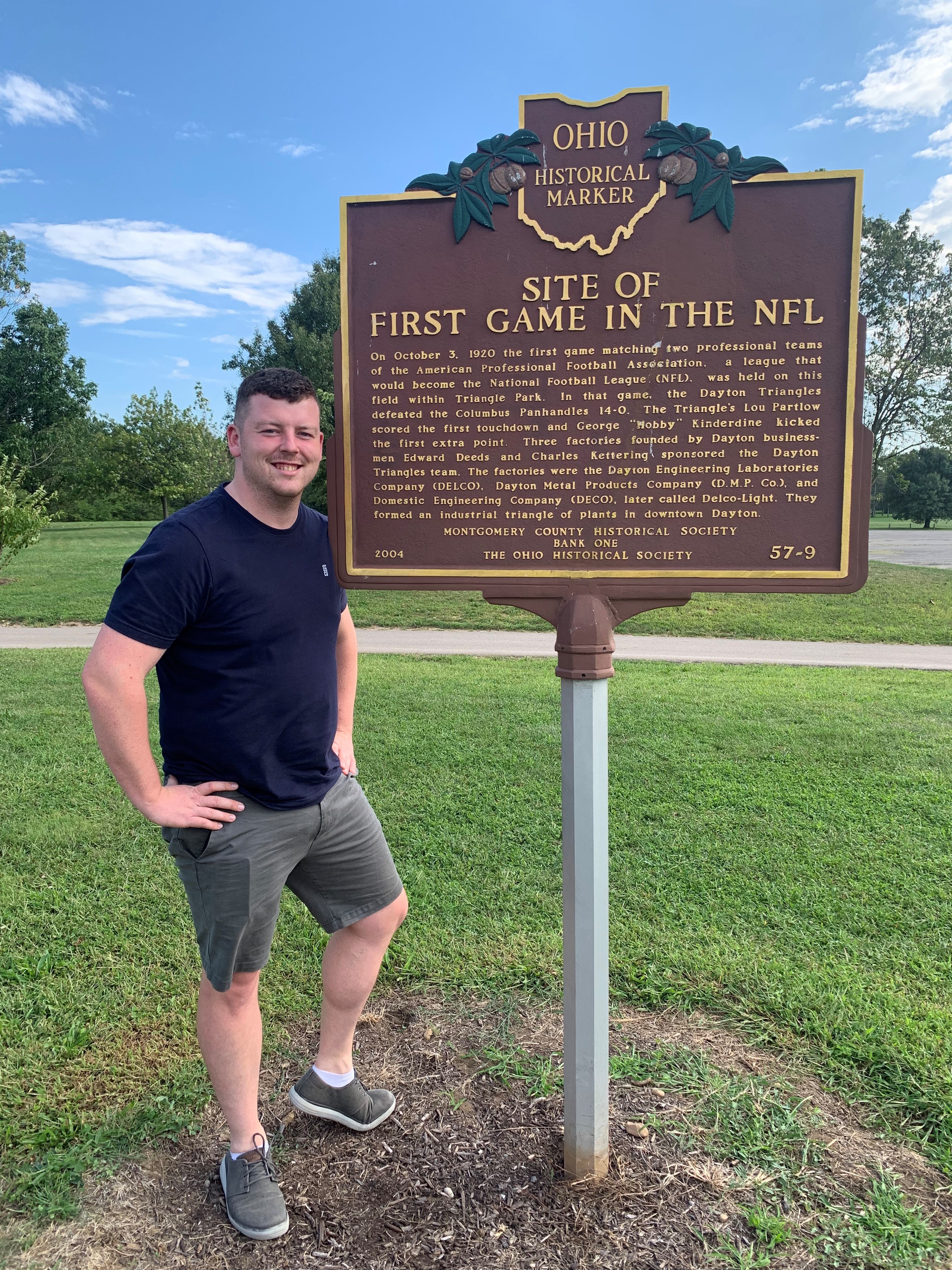 Ohio Historical Marker: Site Of The First Game In The NFL. The